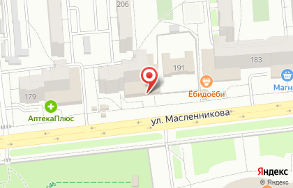Аптека Фармакопейка на улице Масленникова на карте