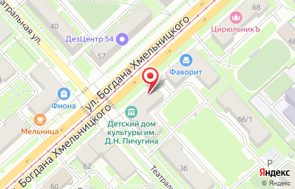 Электросеть на улице Богдана Хмельницкого на карте