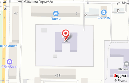 Детский сад # 5 Общеразвивающего Вида на улице Максима Горького на карте