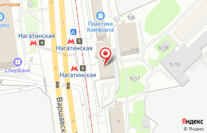 Мини-маркет Олимп в Нагатино-Садовниках на карте