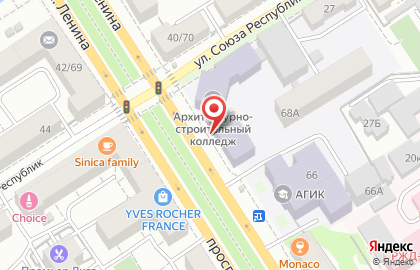 Банк ВТБ на проспекте Ленина, 68 на карте