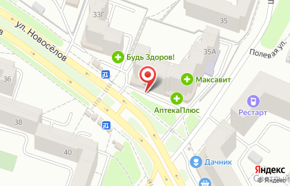 Салон красоты Мандарин на улице Новосёлов на карте