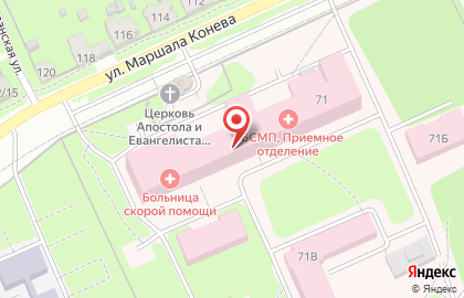 Аптечный пункт Юкка на улице Маршала Конева на карте