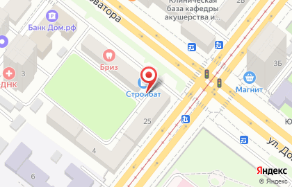 Торговый дом Стройбат в Советском районе на карте