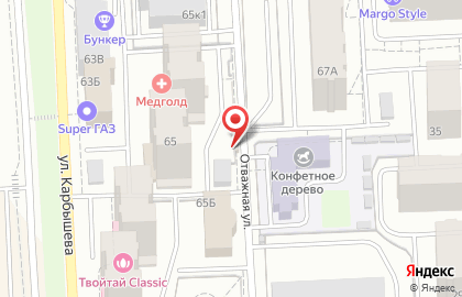 Магазин овощей и фруктов на улице Карбышева на карте
