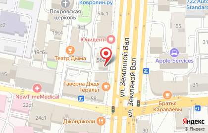 Официальная сеть мини-отелей Апельсин на улице Земляной Вал на карте