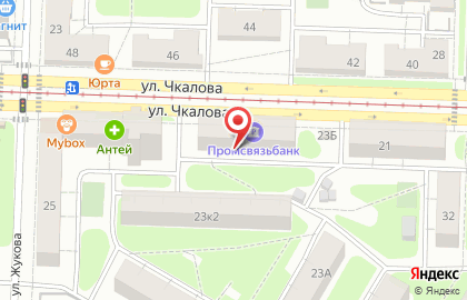 Банк ПСБ на улице Чкалова на карте