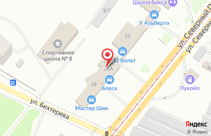 Шиномонтажная мастерская Дископрав в Ленинском районе на карте