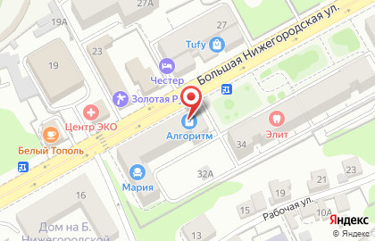 Магазин товаров для школ и офисов Алгоритм на Большой Нижегородской улице на карте