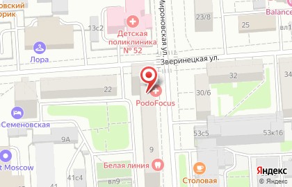 Тифани на Зверинецкой улице на карте