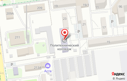 Общежитие, СахГУ на проспекте Победы на карте