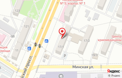 Опорный пункт полиции на Минской улице на карте