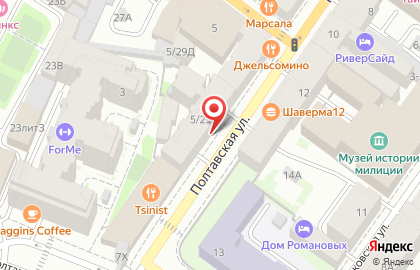 Косметологическая клиника МирраМед на Полтавской улице на карте