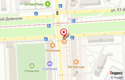 Кафе быстрого питания Рустерс на Краснополянской улице на карте