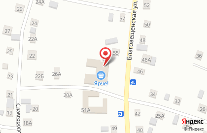 Продовольственный магазин на Благовещенской улице на карте