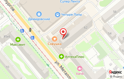 Продуктовый магазин Дары природы в Пролетарском районе на карте