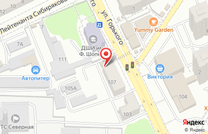 Авторизированный сервисный центр на улице Горького на карте