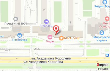 Уральский банк реконструкции и развития на улице Академика Королёва на карте