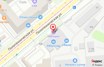 Мастерская шиномонтажа Hofmann на Политехнической улице на карте