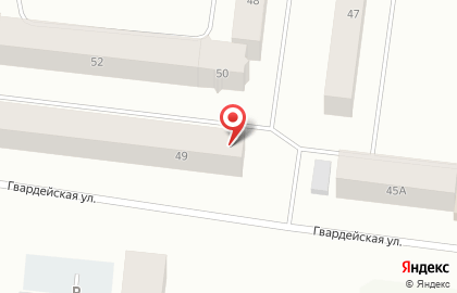 Магазин Галатея на Гвардейской улице на карте