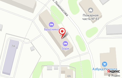 Универсам Пятёрочка на улице Ломоносова на карте