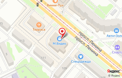 Магазин техники М.Видео на проспекте Ленина на карте