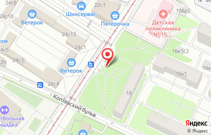 Магазин продуктов на Коптевском бульваре, 18/2 на карте