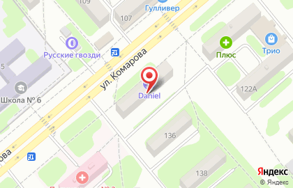 Служба доставки DPD на улице Комарова на карте