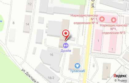 Спортивно-оздоровительный комплекс Драйв в Пролетарском районе на карте