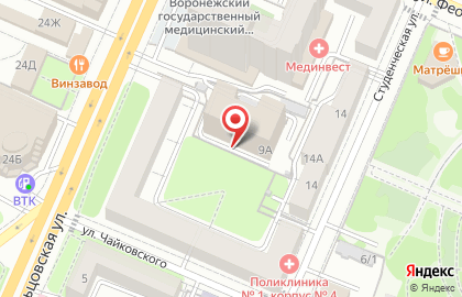 Центр научных исследований и экспертизы на Кольцовской улице на карте
