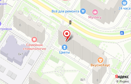 Цветочный магазин на улице Лётчика Грицевца на карте