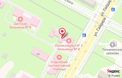 Городская детская больница №8 г. Дзержинска в Дзержинске на карте
