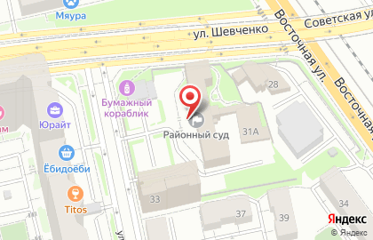 Районный суд в Екатеринбурге на карте