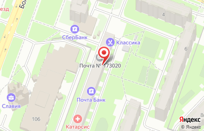 Квартал на Большой Московской улице на карте