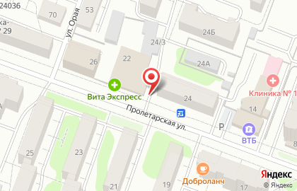 ОАО Банкомат, Волго-Вятский банк Сбербанка России на Пролетарской улице на карте