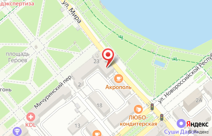 Служба заказа легкового транспорта Шанс в Новороссийске на карте