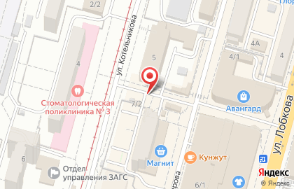 Киоск по продаже колбасных изделий на улице Котельникова на карте