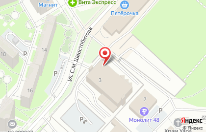 Автостоянка в Липецке на карте
