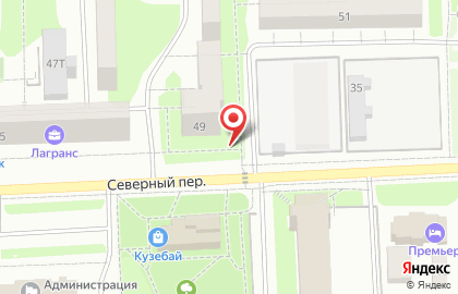 Киоск по продаже питьевой воды Серебряные ключи в Северном переулке на карте