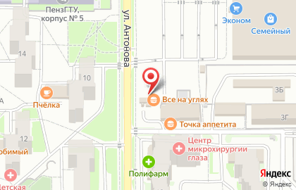 Киоск Все на углях на карте