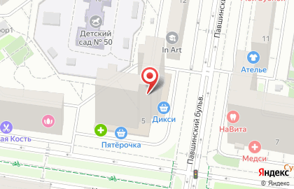 Диана, Московская область на Ильинском бульваре на карте