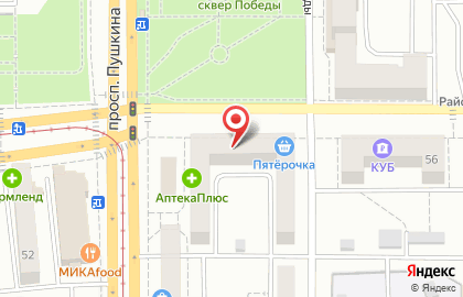 Челябинвестбанк на проспекте Пушкина на карте