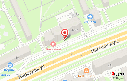 Автошкола Движение на Народной улице на карте