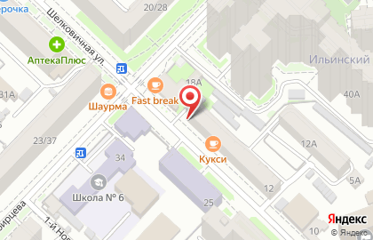 Фирменный кондитерский магазин Акконд на Шелковичной улице на карте