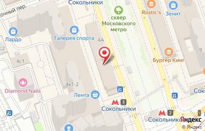 Магазин медицинской одежды MedicalService на Сокольнической площади на карте