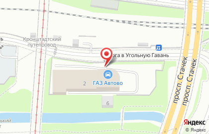 Автосалон Спарз на метро Автово на карте