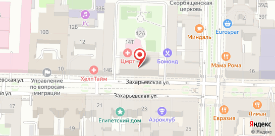 Диагностический центр ЦМРТ на Чернышевской на карте