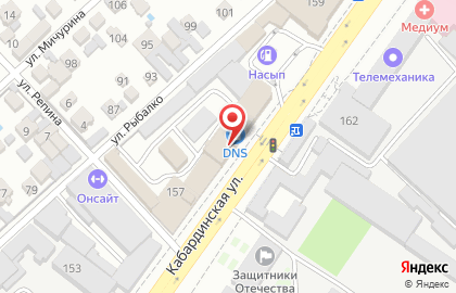 Супермаркет цифровой техники DNS на Кабардинской улице на карте