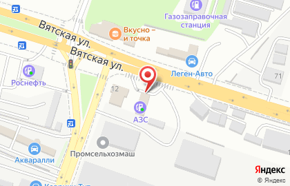 АЗС Ростнефть на Вятской улице на карте