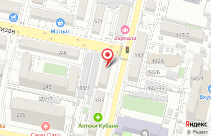 Общежитие в Краснодаре на карте